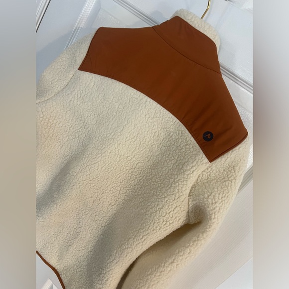 Marmot Wiley Sherpa Jacket size S Full Zip color Cream Terra excellent condition - Picture 8 of 13